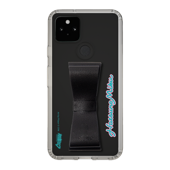 Slim Protection Case - STAND & RING RIBBON Black［ HATSUNE MIKU - Ribbon - Logo ］