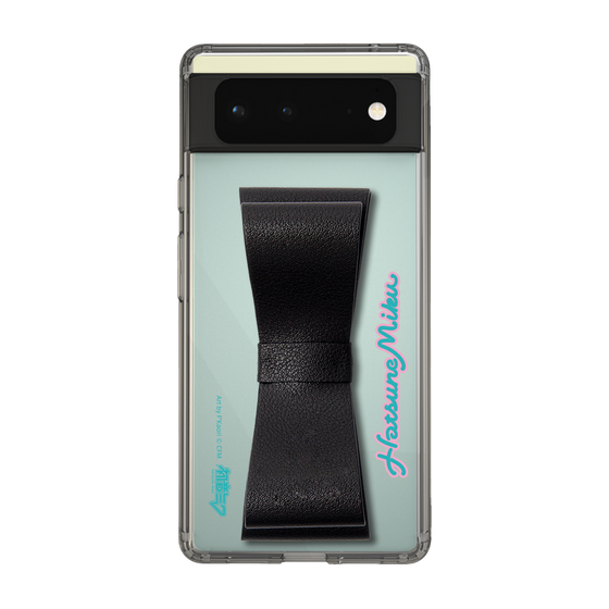 Slim Protection Case - STAND & RING RIBBON Black［ HATSUNE MIKU - Ribbon - Logo ］