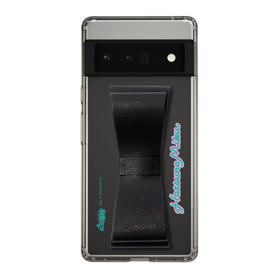 Slim Protection Case - STAND & RING RIBBON Black［ HATSUNE MIKU - Ribbon - Logo ］