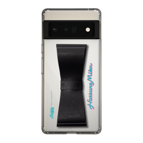 Slim Protection Case - STAND & RING RIBBON Black［ HATSUNE MIKU - Ribbon - Logo ］