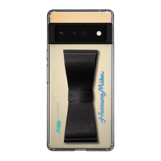 Slim Protection Case - STAND & RING RIBBON Black［ HATSUNE MIKU - Ribbon - Logo ］