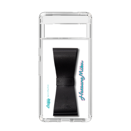 Slim Protection Case - STAND & RING RIBBON Black［ HATSUNE MIKU - Ribbon - Logo ］