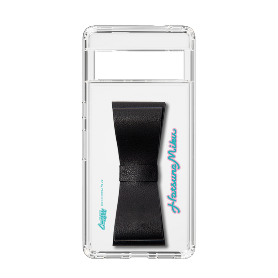 Slim Protection Case - STAND & RING RIBBON Black［ HATSUNE MIKU - Ribbon - Logo ］