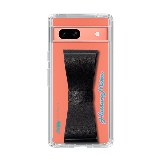 Slim Protection Case - STAND & RING RIBBON Black［ HATSUNE MIKU - Ribbon - Logo ］