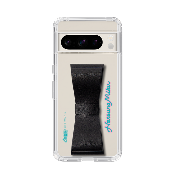 Slim Protection Case - STAND & RING RIBBON Black［ HATSUNE MIKU - Ribbon - Logo ］