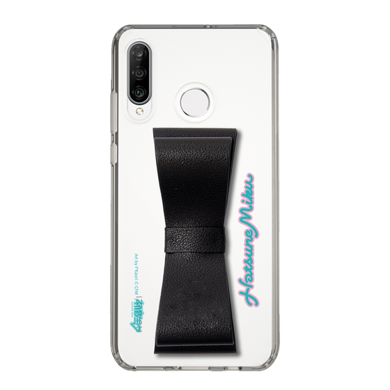 Slim Protection Case - STAND & RING RIBBON Black［ HATSUNE MIKU - Ribbon - Logo ］