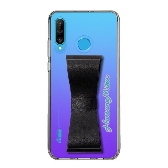 Slim Protection Case - STAND & RING RIBBON Black［ HATSUNE MIKU - Ribbon - Logo ］