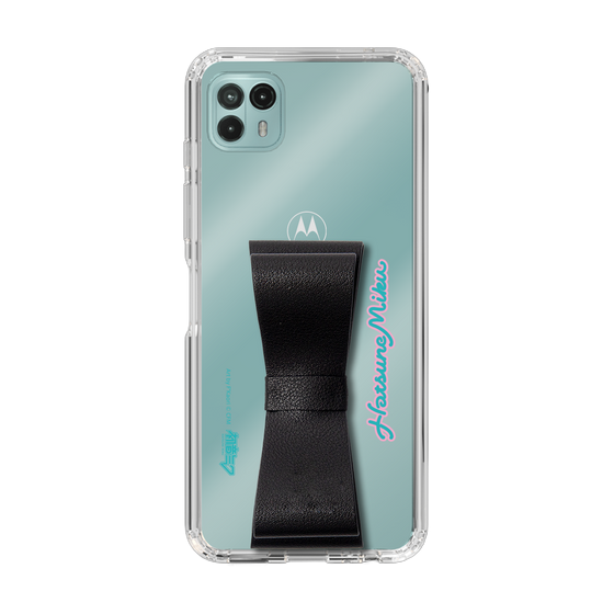 Slim Protection Case - STAND & RING RIBBON Black［ HATSUNE MIKU - Ribbon - Logo ］