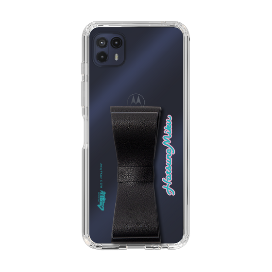 Slim Protection Case - STAND & RING RIBBON Black［ HATSUNE MIKU - Ribbon - Logo ］