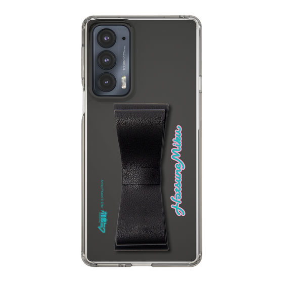 Slim Protection Case - STAND & RING RIBBON Black［ HATSUNE MIKU - Ribbon - Logo ］