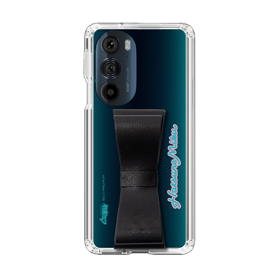 Slim Protection Case - STAND & RING RIBBON Black［ HATSUNE MIKU - Ribbon - Logo ］