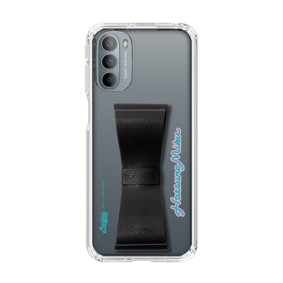 Slim Protection Case - STAND & RING RIBBON Black［ HATSUNE MIKU - Ribbon - Logo ］