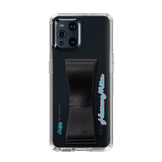 Slim Protection Case - STAND & RING RIBBON Black［ HATSUNE MIKU - Ribbon - Logo ］