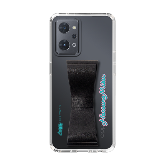 Slim Protection Case - STAND & RING RIBBON Black［ HATSUNE MIKU - Ribbon - Logo ］