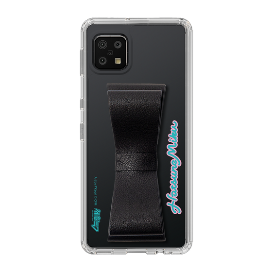 Slim Protection Case - STAND & RING RIBBON Black［ HATSUNE MIKU - Ribbon - Logo ］