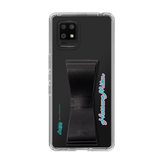 Slim Protection Case - STAND & RING RIBBON Black［ HATSUNE MIKU - Ribbon - Logo ］