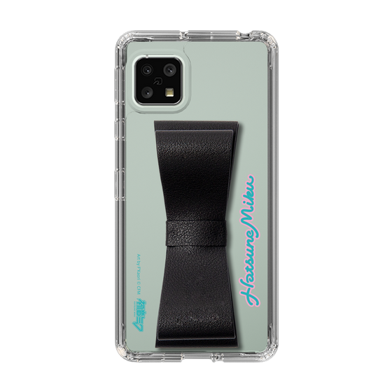 Slim Protection Case - STAND & RING RIBBON Black［ HATSUNE MIKU - Ribbon - Logo ］