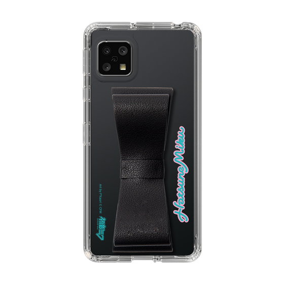 Slim Protection Case - STAND & RING RIBBON Black［ HATSUNE MIKU - Ribbon - Logo ］