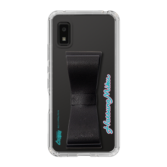 Slim Protection Case - STAND & RING RIBBON Black［ HATSUNE MIKU - Ribbon - Logo ］
