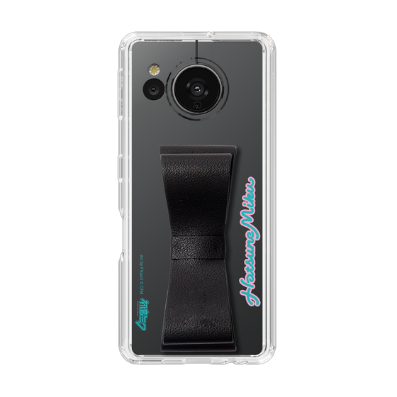 Slim Protection Case - STAND & RING RIBBON Black［ HATSUNE MIKU - Ribbon - Logo ］