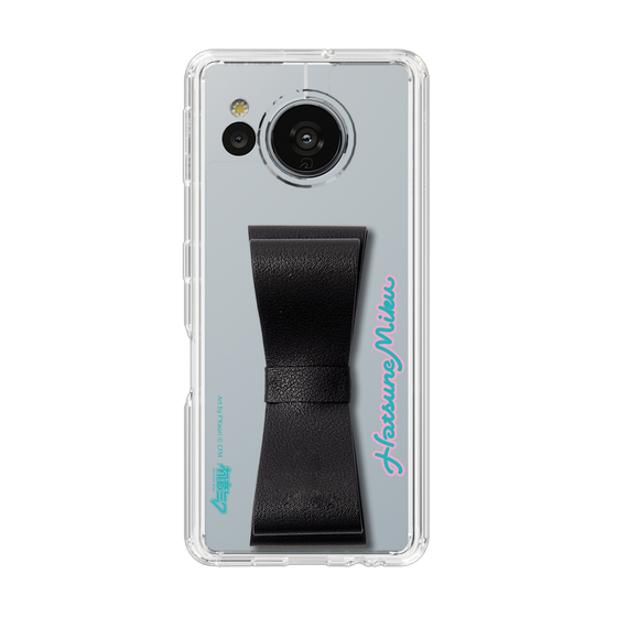 Slim Protection Case - STAND & RING RIBBON Black［ HATSUNE MIKU - Ribbon - Logo ］
