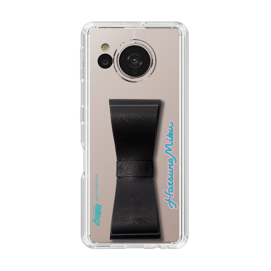 Slim Protection Case - STAND & RING RIBBON Black［ HATSUNE MIKU - Ribbon - Logo ］
