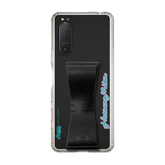 Slim Protection Case - STAND & RING RIBBON Black［ HATSUNE MIKU - Ribbon - Logo ］