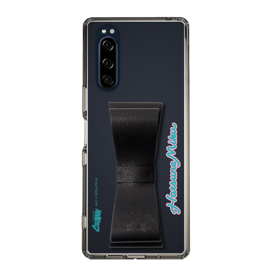 Slim Protection Case - STAND & RING RIBBON Black［ HATSUNE MIKU - Ribbon - Logo ］