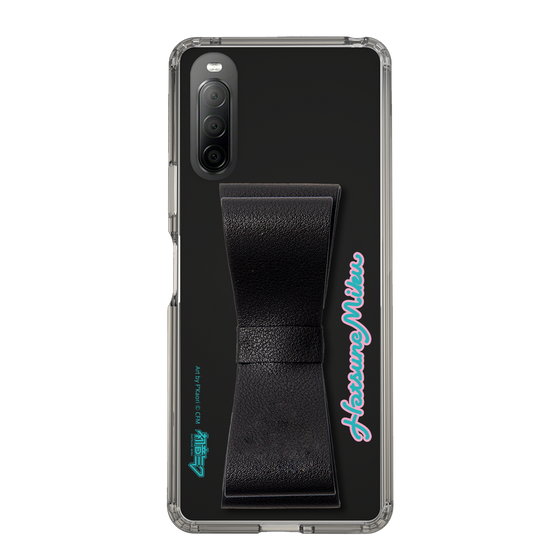 Slim Protection Case - STAND & RING RIBBON Black［ HATSUNE MIKU - Ribbon - Logo ］
