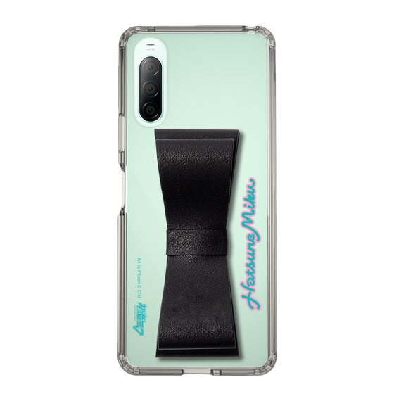 Slim Protection Case - STAND & RING RIBBON Black［ HATSUNE MIKU - Ribbon - Logo ］