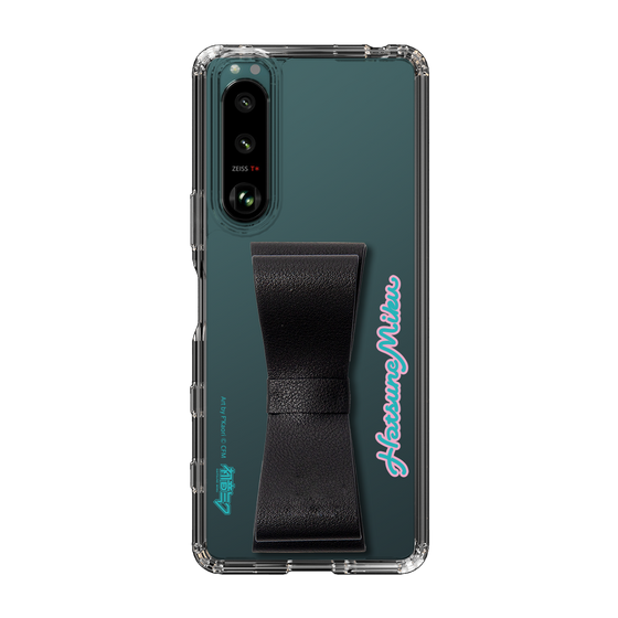 Slim Protection Case - STAND & RING RIBBON Black［ HATSUNE MIKU - Ribbon - Logo ］