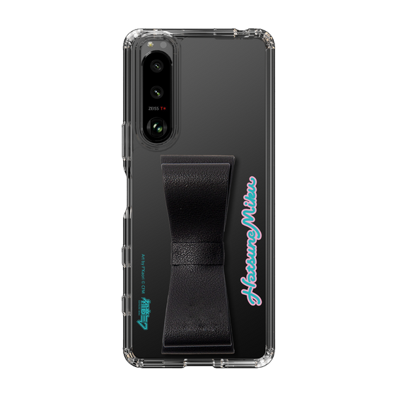 Slim Protection Case - STAND & RING RIBBON Black［ HATSUNE MIKU - Ribbon - Logo ］