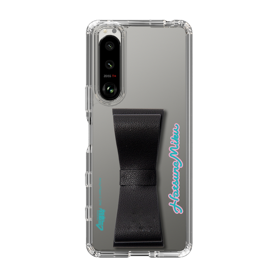 Slim Protection Case - STAND & RING RIBBON Black［ HATSUNE MIKU - Ribbon - Logo ］