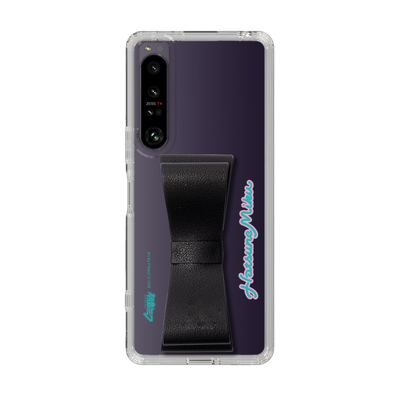 Slim Protection Case - STAND & RING RIBBON Black［ HATSUNE MIKU - Ribbon - Logo ］