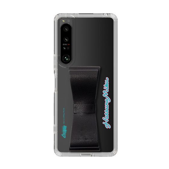 Slim Protection Case - STAND & RING RIBBON Black［ HATSUNE MIKU - Ribbon - Logo ］