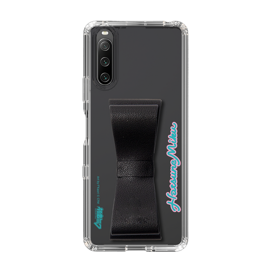 Slim Protection Case - STAND & RING RIBBON Black［ HATSUNE MIKU - Ribbon - Logo ］