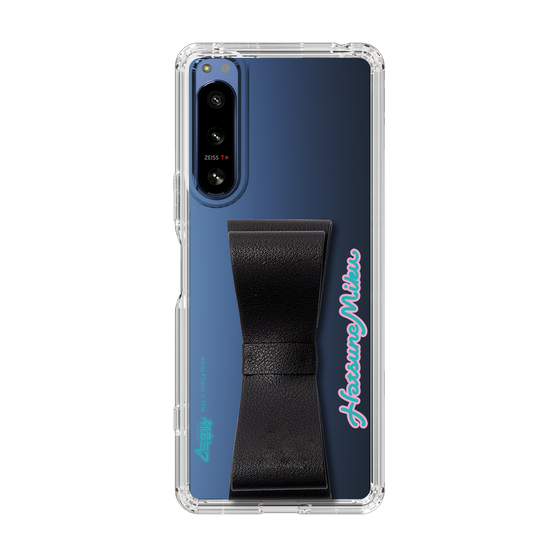 Slim Protection Case - STAND & RING RIBBON Black［ HATSUNE MIKU - Ribbon - Logo ］