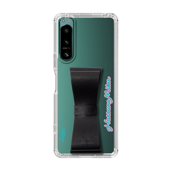 Slim Protection Case - STAND & RING RIBBON Black［ HATSUNE MIKU - Ribbon - Logo ］