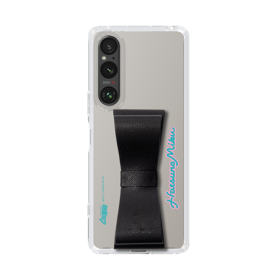 Slim Protection Case - STAND & RING RIBBON Black［ HATSUNE MIKU - Ribbon - Logo ］