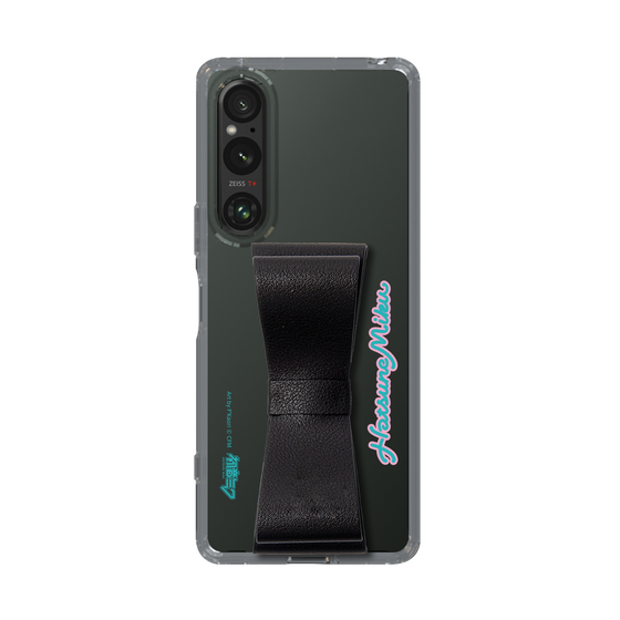 Slim Protection Case - STAND & RING RIBBON Black［ HATSUNE MIKU - Ribbon - Logo ］