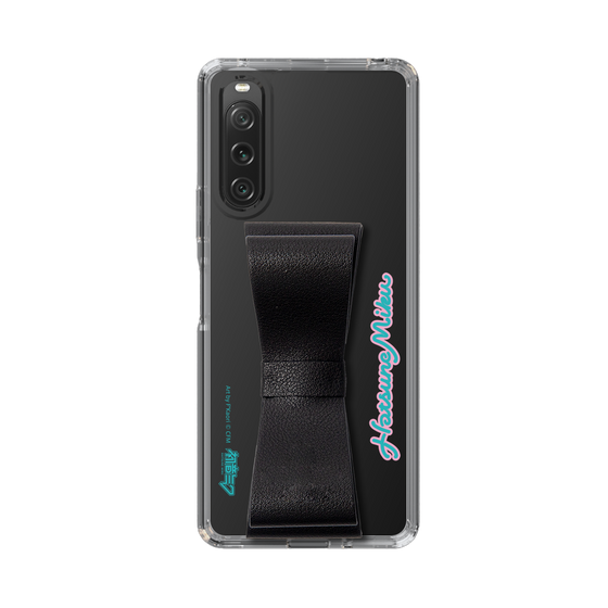 Slim Protection Case - STAND & RING RIBBON Black［ HATSUNE MIKU - Ribbon - Logo ］