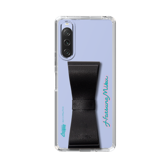 Slim Protection Case - STAND & RING RIBBON Black［ HATSUNE MIKU - Ribbon - Logo ］
