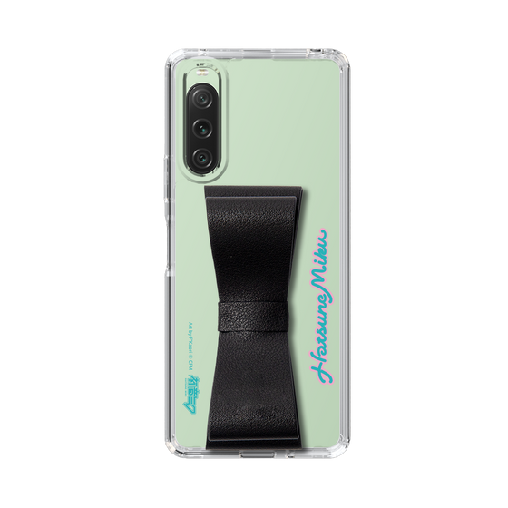 Slim Protection Case - STAND & RING RIBBON Black［ HATSUNE MIKU - Ribbon - Logo ］