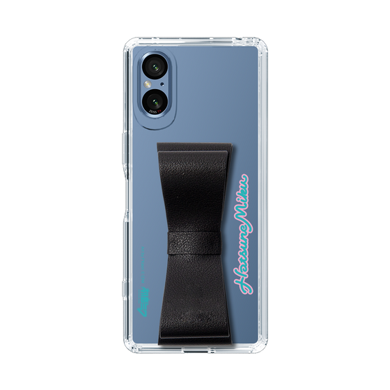 Slim Protection Case - STAND & RING RIBBON Black［ HATSUNE MIKU - Ribbon - Logo ］