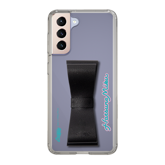 Slim Protection Case - STAND & RING RIBBON Black［ HATSUNE MIKU - Ribbon - Logo ］