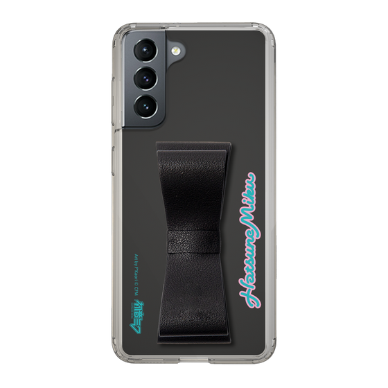 Slim Protection Case - STAND & RING RIBBON Black［ HATSUNE MIKU - Ribbon - Logo ］