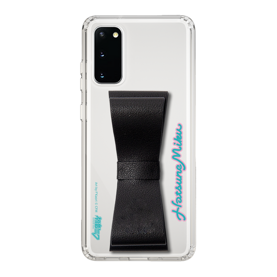 Slim Protection Case - STAND & RING RIBBON Black［ HATSUNE MIKU - Ribbon - Logo ］