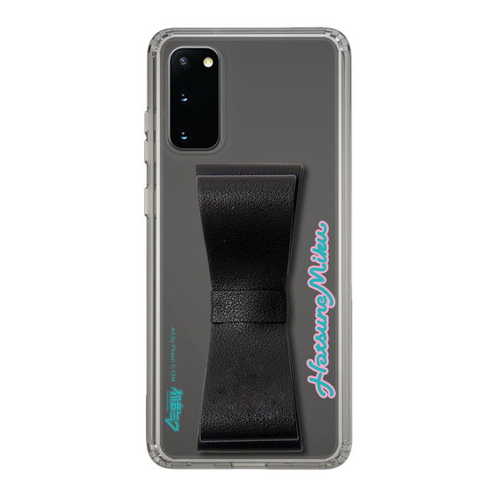 Slim Protection Case - STAND & RING RIBBON Black［ HATSUNE MIKU - Ribbon - Logo ］
