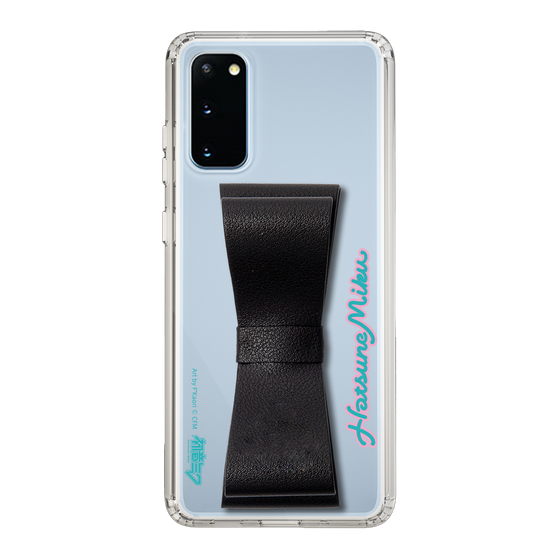 Slim Protection Case - STAND & RING RIBBON Black［ HATSUNE MIKU - Ribbon - Logo ］