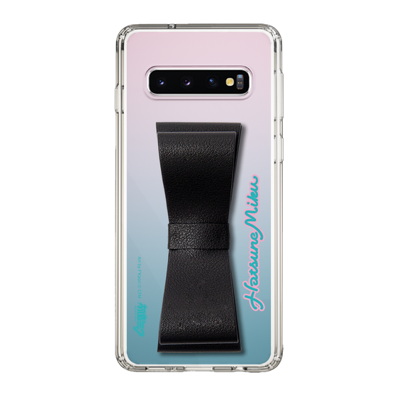 Slim Protection Case - STAND & RING RIBBON Black［ HATSUNE MIKU - Ribbon - Logo ］